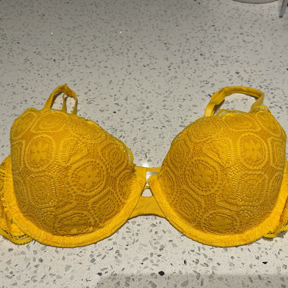 Yellow Lace Bra